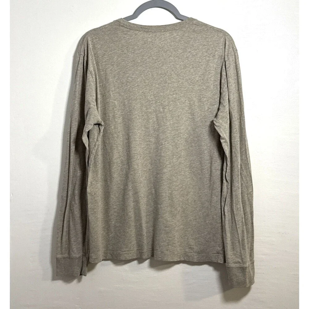 J.Crew Men's The Broken-In Tee Tan Long Sleeve Shirt Size Medium Casual